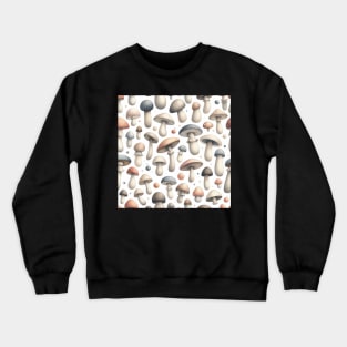 Vintage Mushroom Neutral Simple Pattern Crewneck Sweatshirt